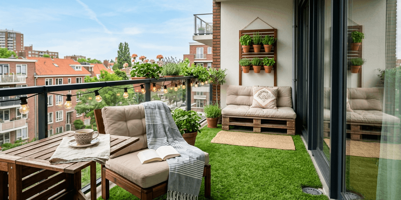 Maak je balkon zomerproof met kunstgras